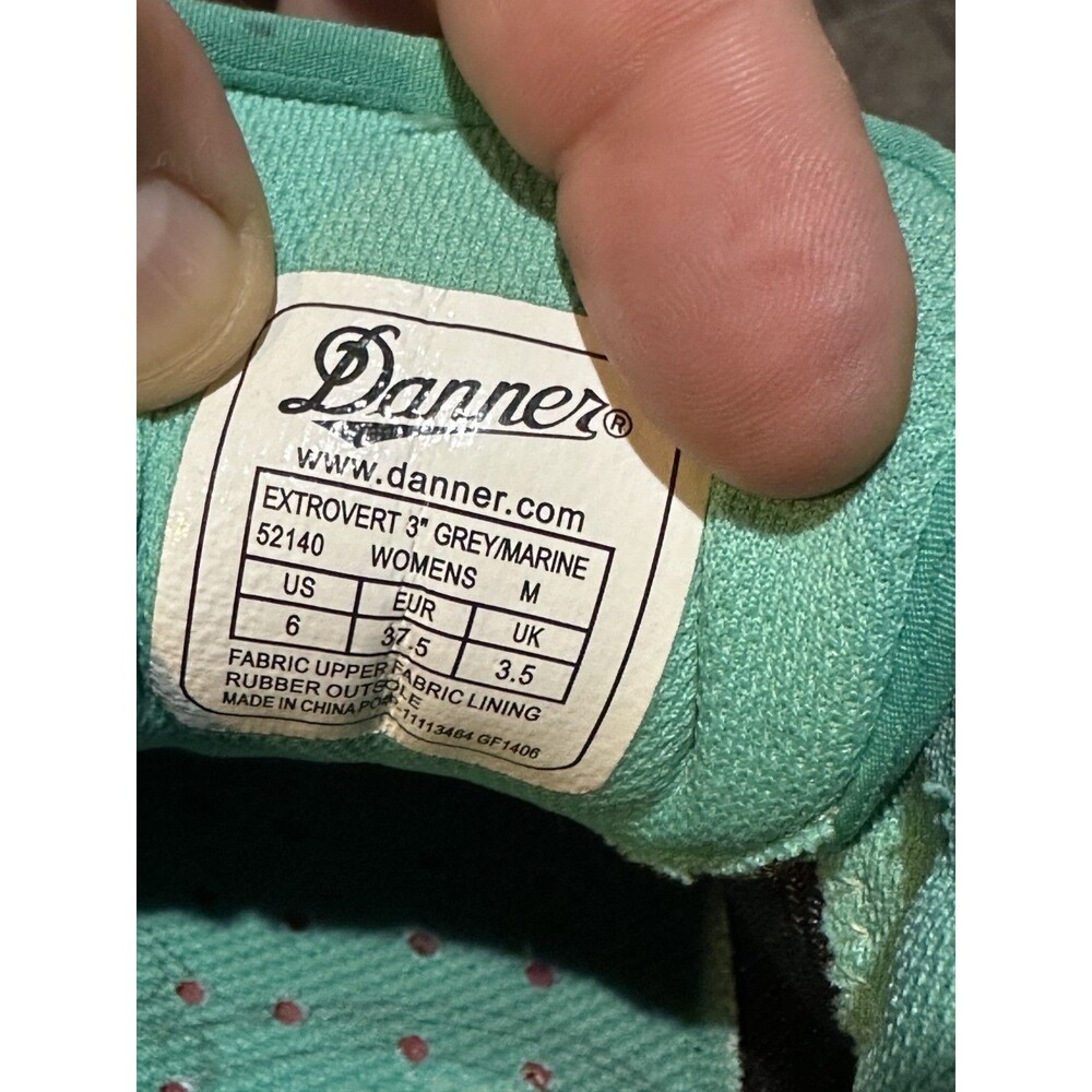 Women's Danner Extrovert 52140 Gray Hiking Shoes Gray Turquoise Womens Sz 6 M - Picture 7 of 11